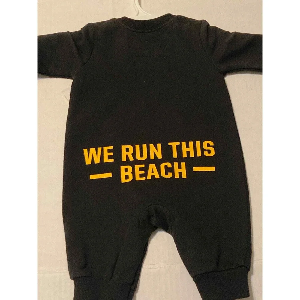 Hurley Infant Romper Size 3M We Run This‎ Beach Black